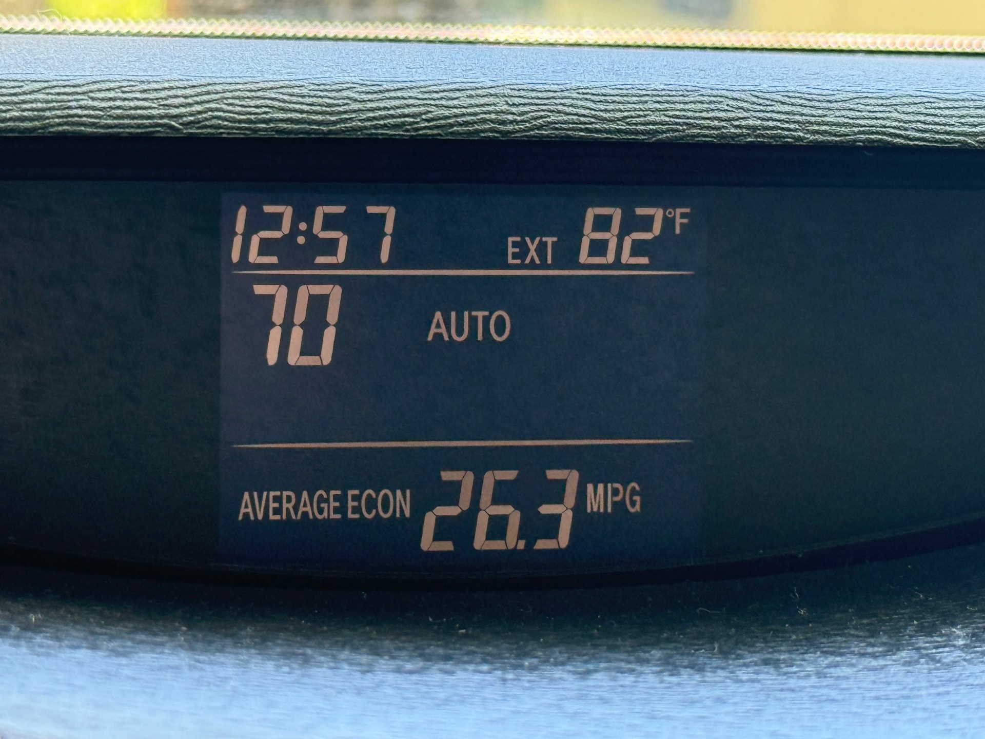 Climate display & average MPG