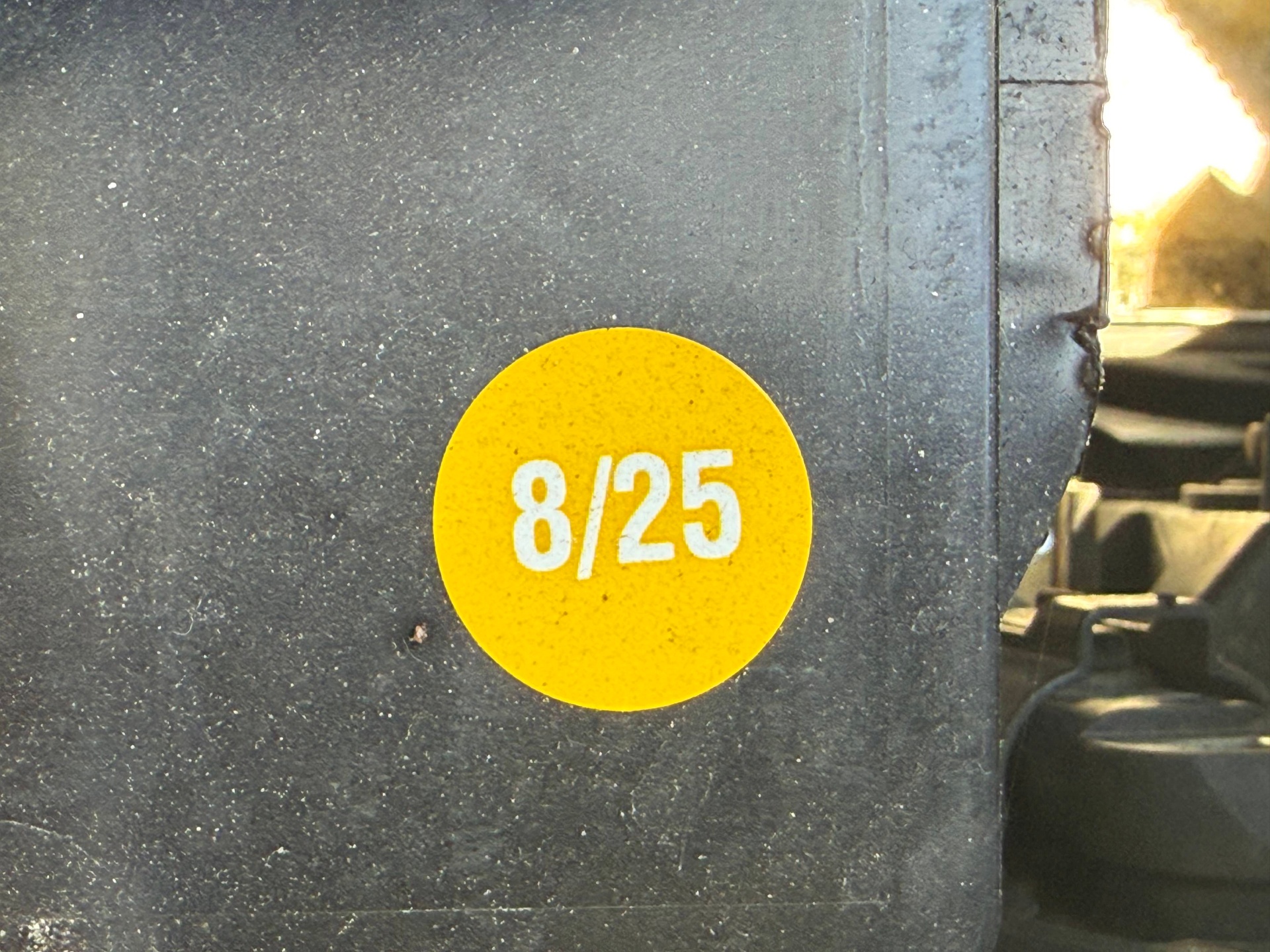 Battery date sticker